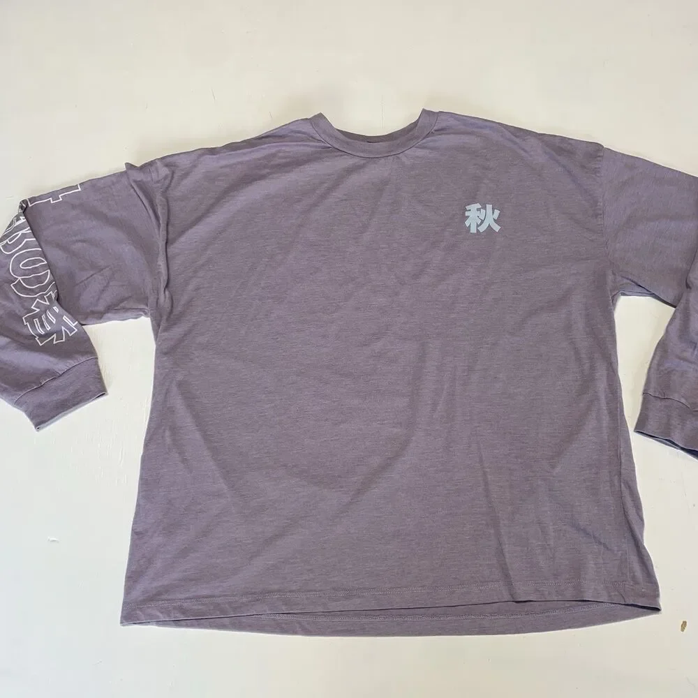 Urban Outfitters Kyoto Champions Plum Purple Crew Long Sleeve Size M - Picture 2 of 12